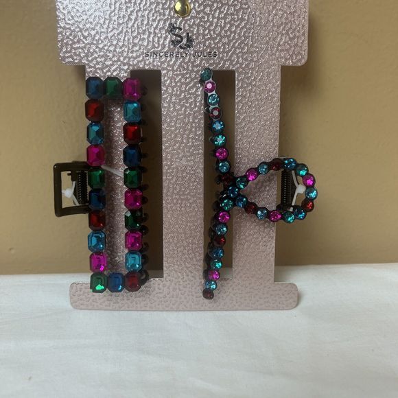 Sincerely Jules 2 Metal Multicolor Hair Clips main image 4